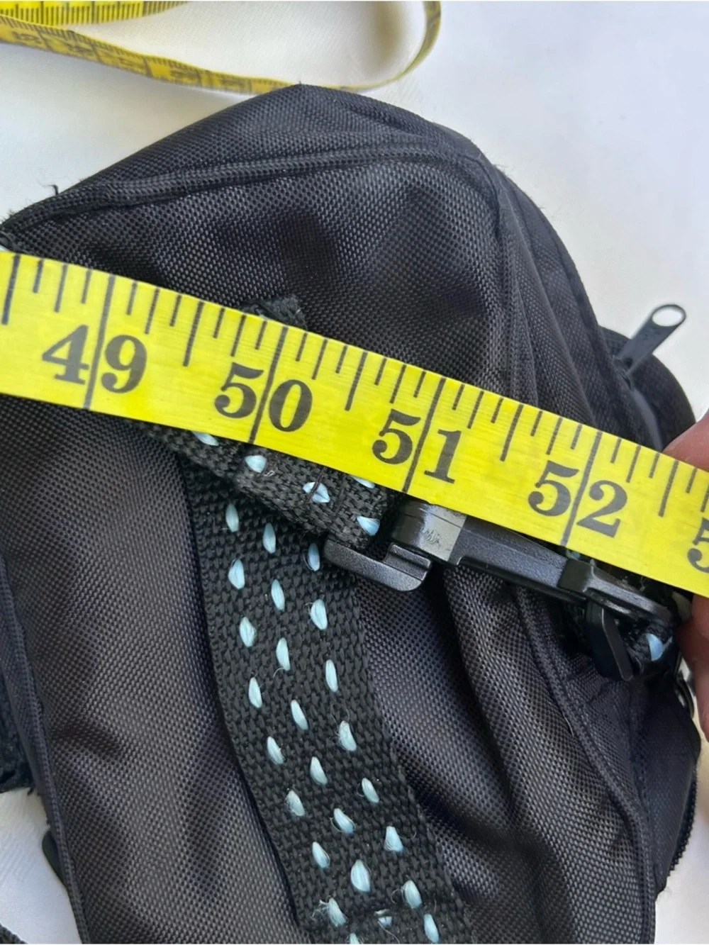 Samsonite Black Nylon Crossbody Pouch with Patterned Adjustable Strap  (Max 51”)